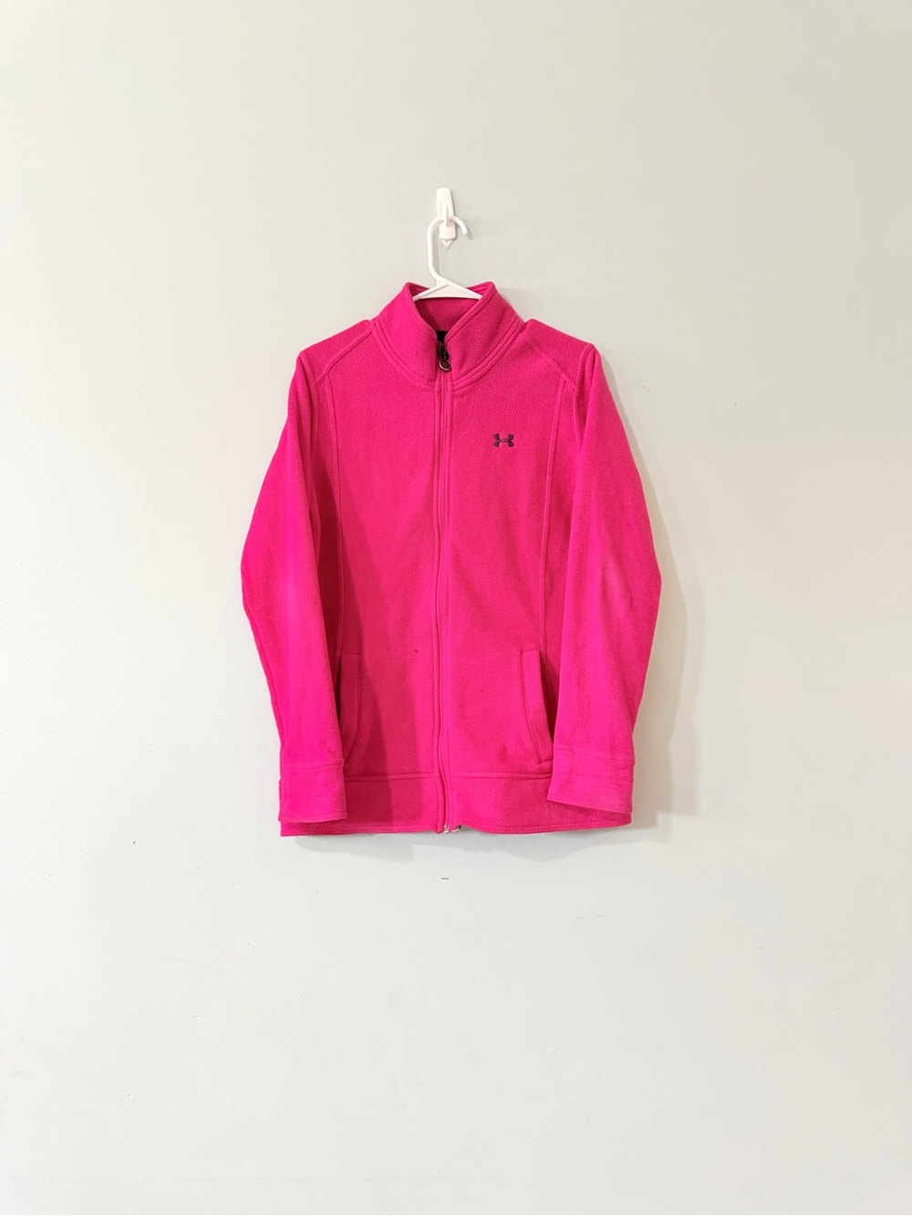 Under Armour Women’s Hot Pink Full Zip Fleece Jacket Size M ColdGear